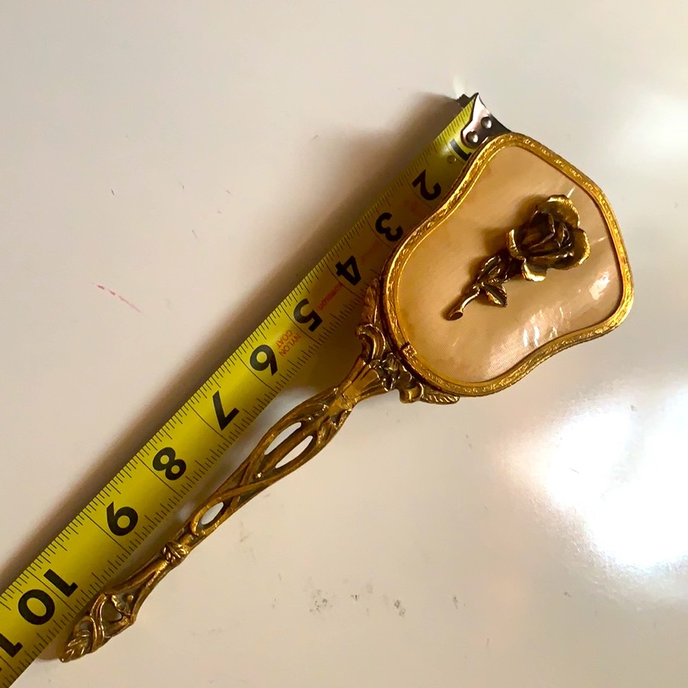 VINTAGE VANITY BRUSH ORNATE HAND HELD.  10.5” LENGTH ART DECO VICTORIAN LOLITA - Picture 5 of 10